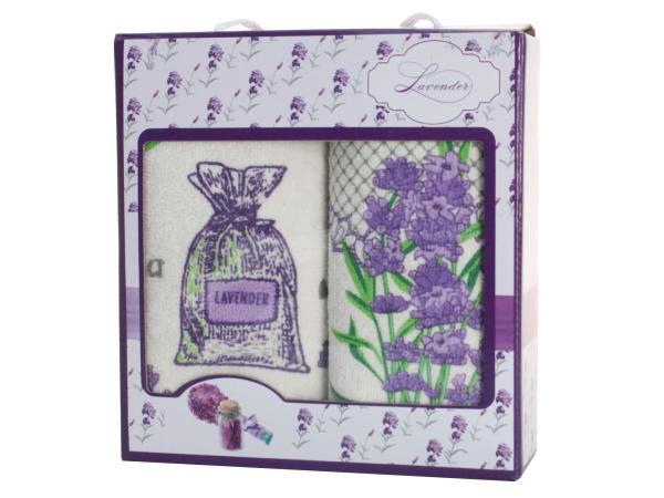 Набор салфеток "Лаванда" 40х60 велюр/махра