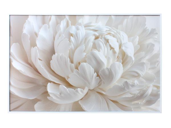 Картина "Белый пион", 110*70 см, Россия