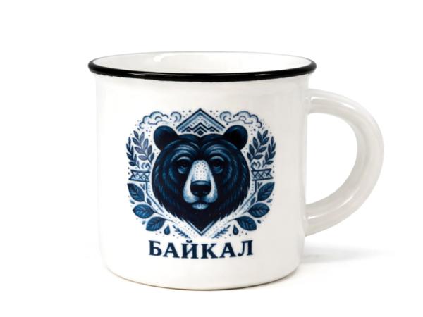 Кружка сувенирная "Байкал. Медведь" 75 мл