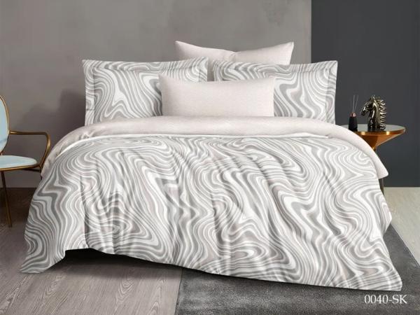 Комплект постельного белья 1,5 Cleo сатин набивной "Satin de Luxe" 150х210=1 160х230=1 70х70=2(