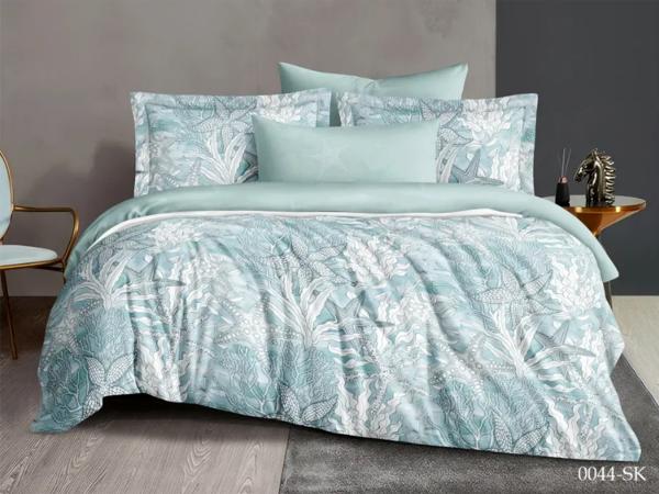 Комплект постельного белья 1,5 Cleo сатин набивной "Satin de Luxe" 150х210=1 160х230=1 70х70=2(