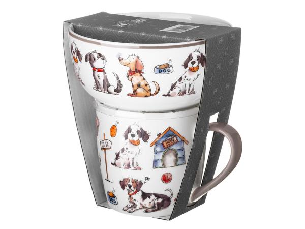 Набор для завтрака "DOGS" салатник+кружка