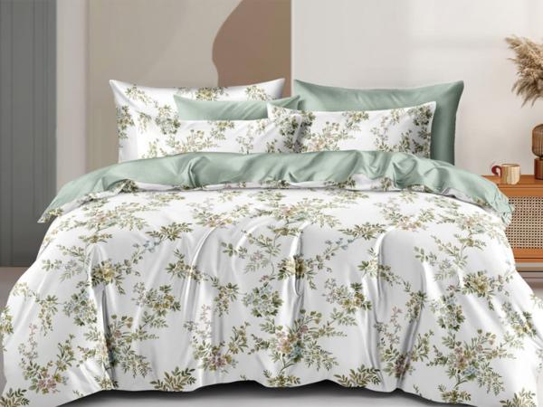 Комплект постельного белья 1,5 Cleo сатин набивной "Satin de Luxe" 150х210=1 160х230=1 70х70=2(