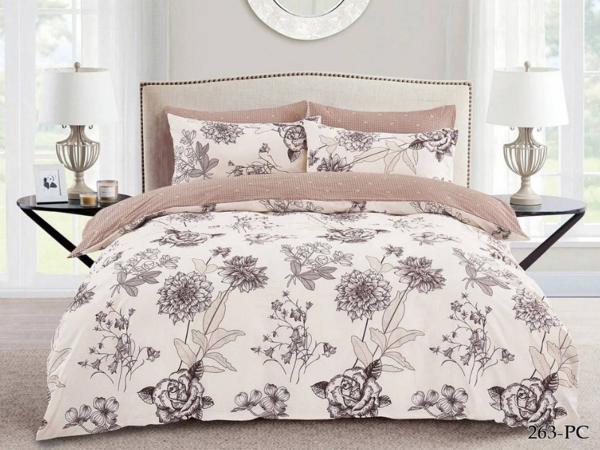 Комплект постельного белья 1,5 Cleo поплин "Pure cotton" 145х215х1 150х220*1(±5) 70х70х2(±2)