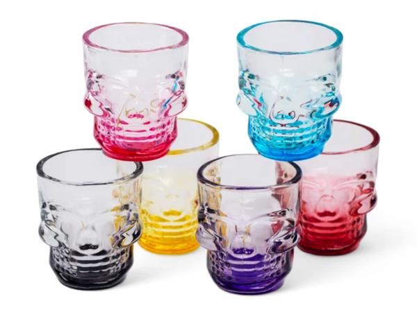 Набор стопок 50 мл 6 шт Skull Colors, стекло