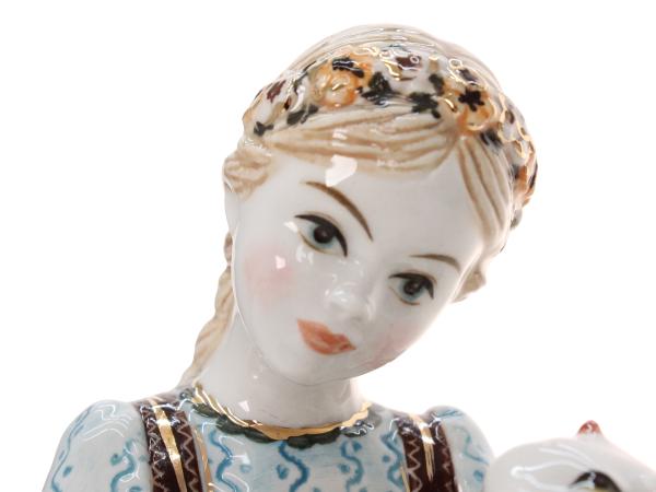 Скульптура "Алёнушка с козлёночком" 18 см