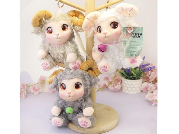 Овечка кучерявая 16 см мягкая игрушка