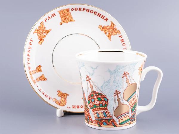 Чайная пара "Храм Спас-на-Крови" 360 мл Императорский фарфоровый завод