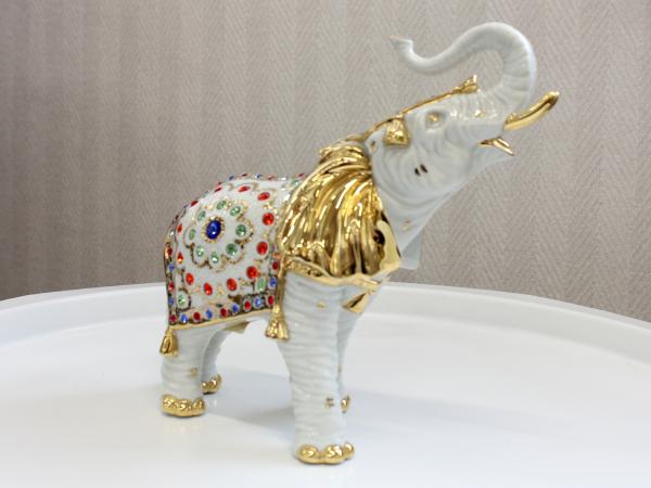 Статуэтка "Индийский слон" h 18,5 см Италия, Porcellane RG фарфор