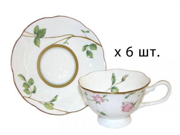 Чайный набор "Тропинка из роз" 6 персон 12 предметов