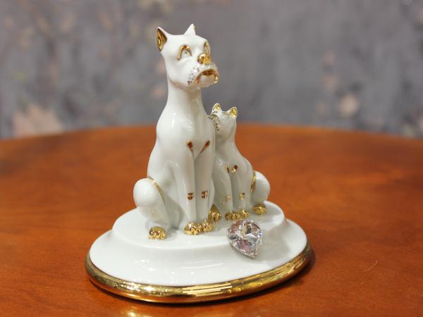 Фигурка "Собачки" 9,3 см Италия, Porcellane RG фарфор