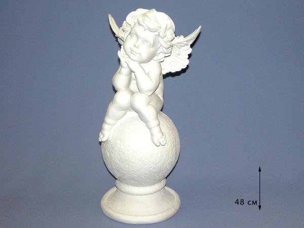 Скульптура садовая "Ангел на шаре" 48 см