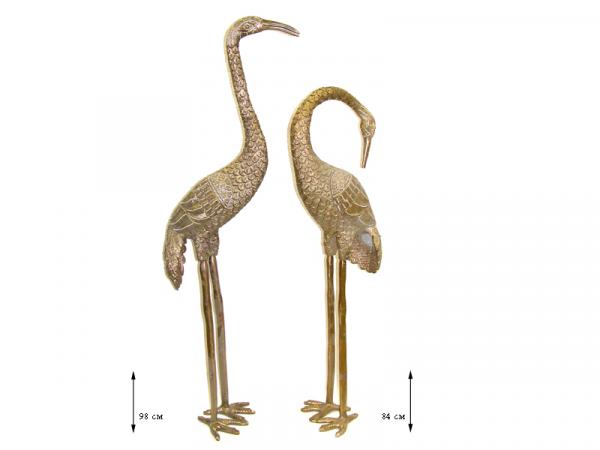 Декоративные статуэтки пара Фламинго  "Силумин"