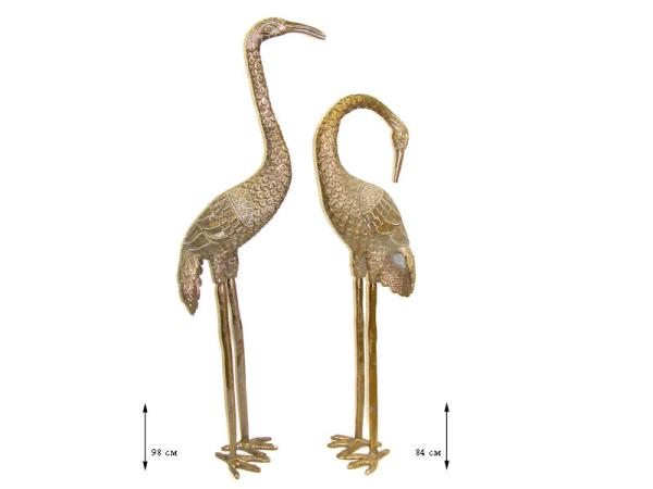 Декоративные статуэтки пара Фламинго  "Силумин"