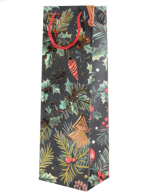 Сумка под бутылку "Новый год" 12х36х9