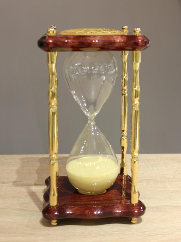 Часы песочные "Афины" 30 мин., дерево/латунь/хрусталь, Credansa Grupo, Испания