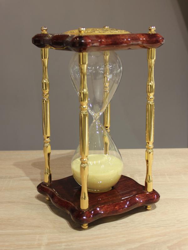 Часы песочные "Афины" 30 мин., Credan S.A, Испания, дерево, латунь, хрусталь,
