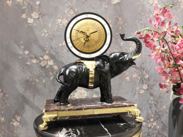 Часы "Шелковый путь" 28х14х37 см, мрамор, дерево, Credan S.A, Испания