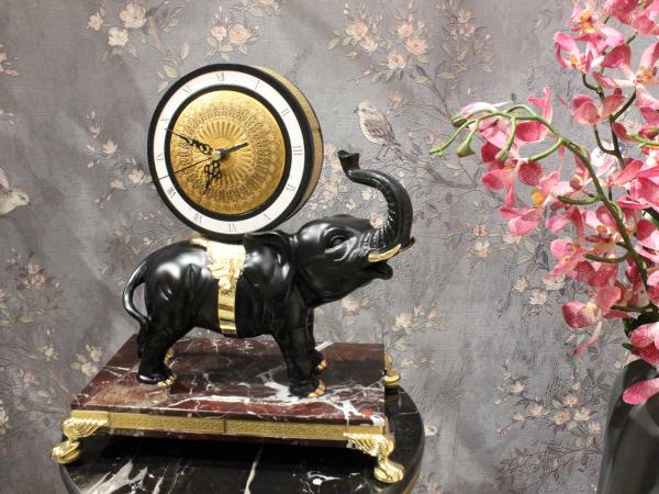 Часы "Шелковый путь" 28х14х37 см, мрамор, дерево, Credan S.A, Испания