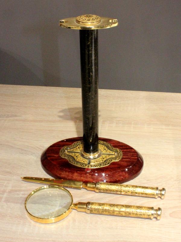 Набор офисный "Гаага", дерево/латунь, Credan S.A, Испания