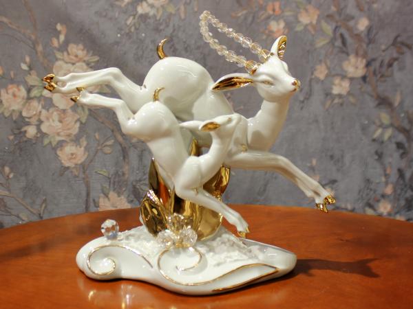 Скульптура "Газели" 18 см, Porcellane RG, Италия, фарфор