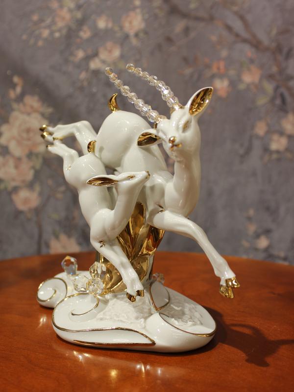 Скульптура "Газели" 18 см, Porcellane RG, Италия, фарфор
