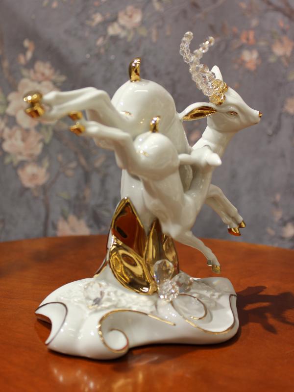 Скульптура "Газели" 18 см, Porcellane RG, Италия, фарфор