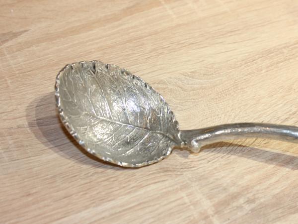 Чаша с ложкой 17 см, олово/стекло, Dedalo, Италия