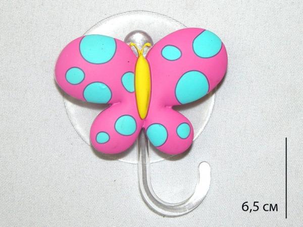 Крючок на присоске "Бабочка" 6,5 см