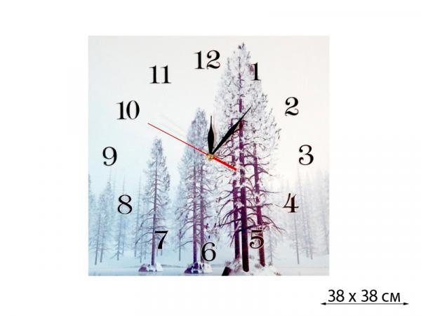 Часы "Зимний лес" 38*38 см