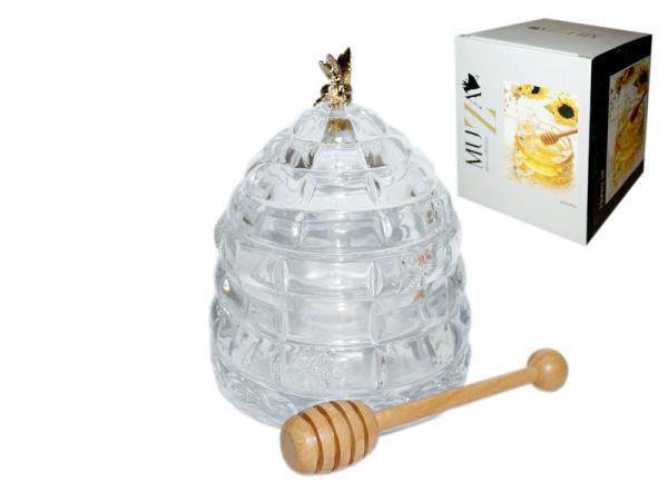 Банка для меда "Муза" с ложкой 14 см