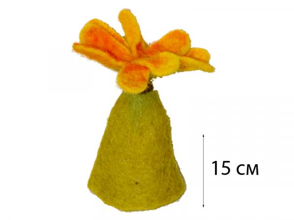 Желтая лилия 15 см