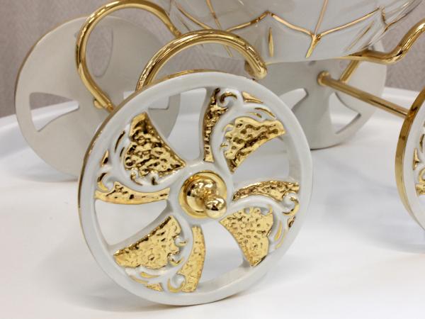 Скульптура "Карета с ангелом" 35 см Sabadin Vittorio Италия фарфор