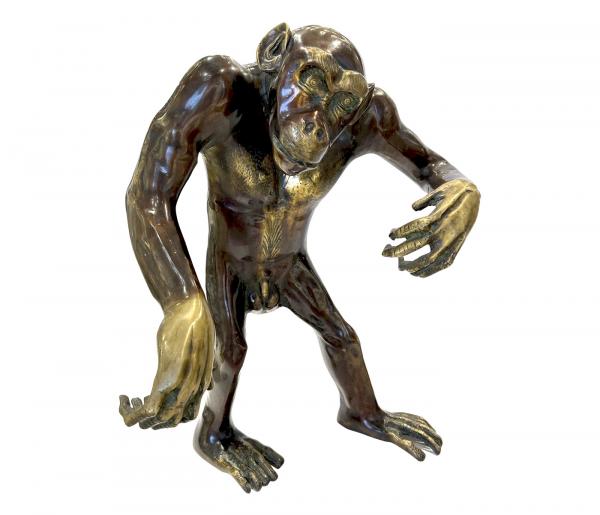 Декoративная скульптура "Шимпанзе" 75 см из бронзы