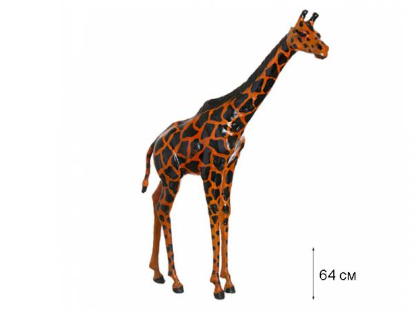 Декоративная статуэтка "Жираф" 64 см из кожи