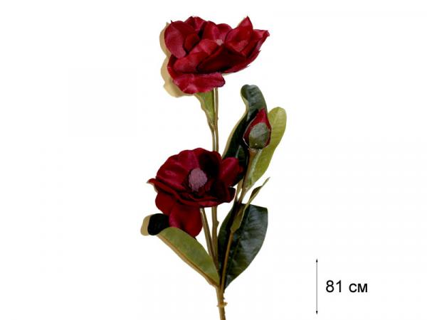 Искусственый цветок Магнолия бордо